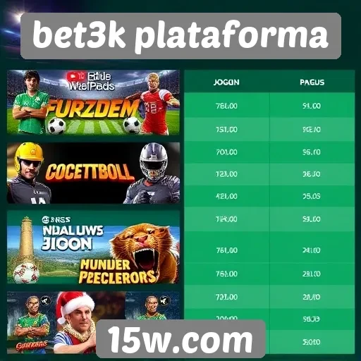 Comparativo de jogos disponíveis na bet3k plataforma